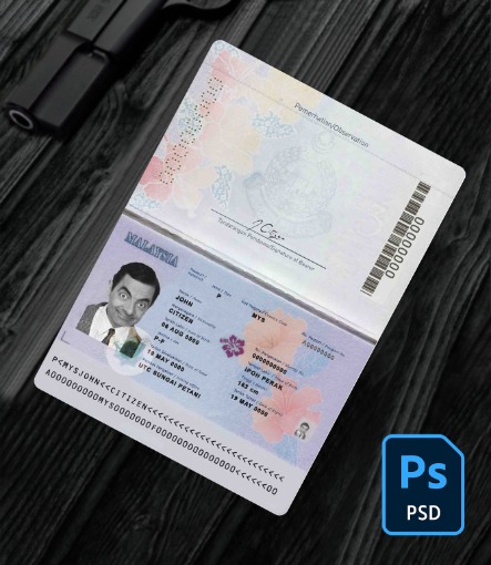 Malaysia passport (2017 – present) PSD